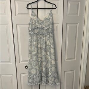 Madewell Sunflower Patterned Dress (powder blue)
